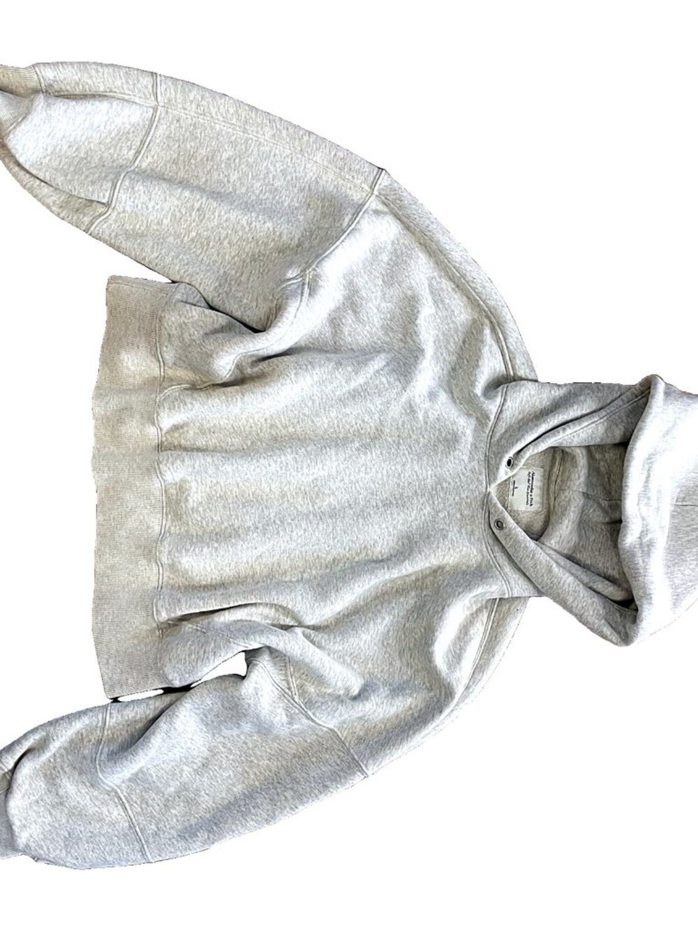 Abercrombie & Fitch Soft A&F Max Essentials Hoodie Heather Grey Size L